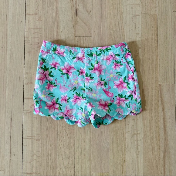 Crown & Ivy Girls Printed Scallop Shorts, Size 6 - Picture 5 of 8